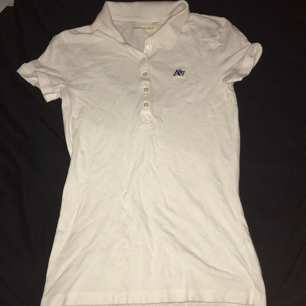Aeropostale white collar shirt